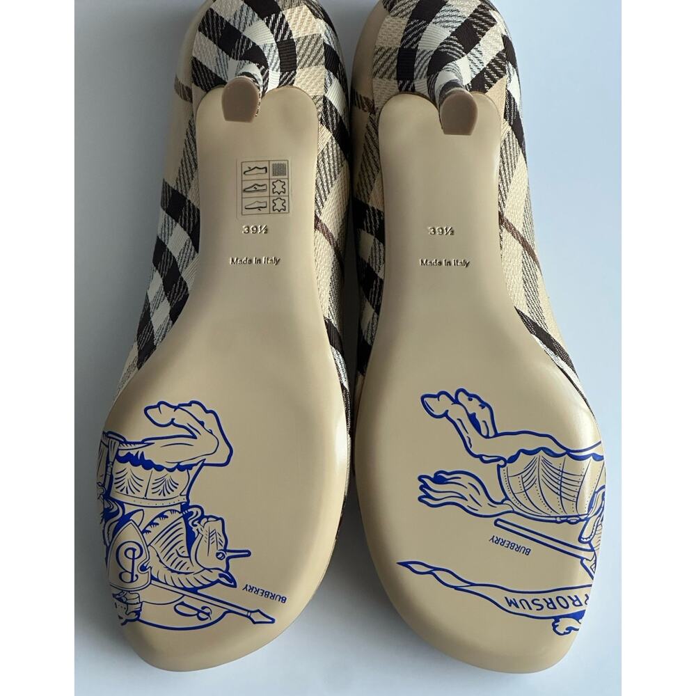 Burberry Women's Pump Alabaster IP Check Shoes 9.5 US (39.5) 8100970 IT NIB $890 - Picture 14 of 15